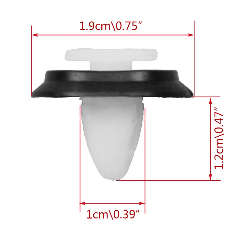 Set 50 đinh tán nhựa cho cửa xe hơi Fiat Ducato thân 9.5mm  - Kẹp, chốt vít nở cho ô tô