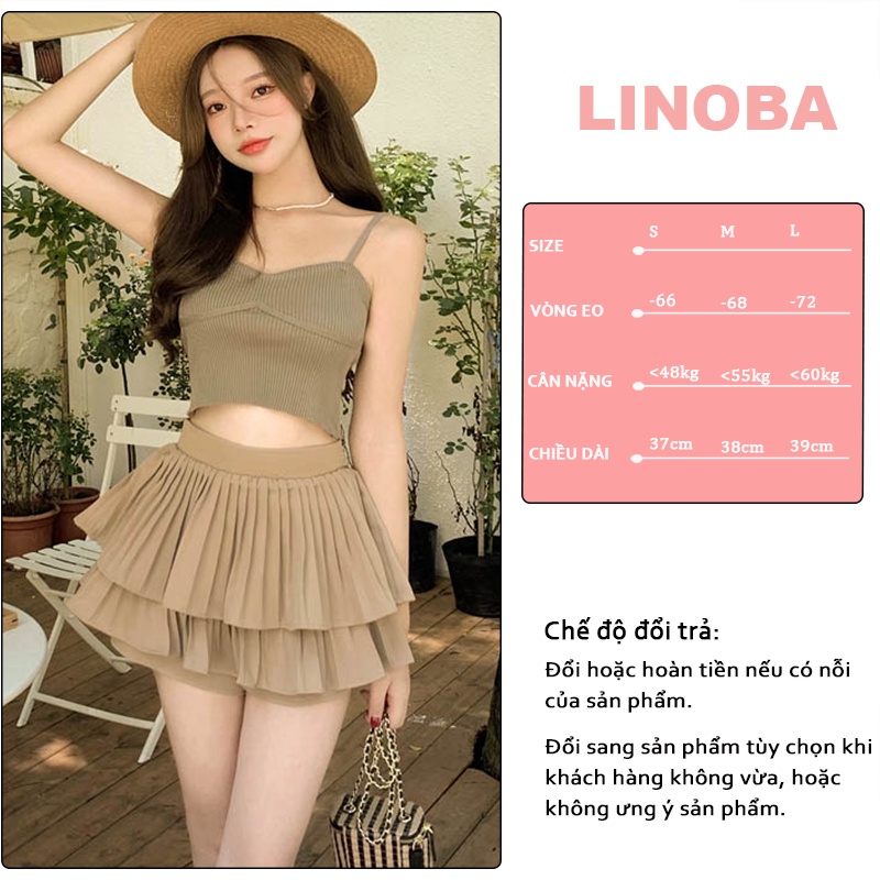Chân váy xếp ly 2 tầng ngắn tennis bigsize dáng xòe có lót trong LINOBA CV02 | BigBuy360 - bigbuy360.vn