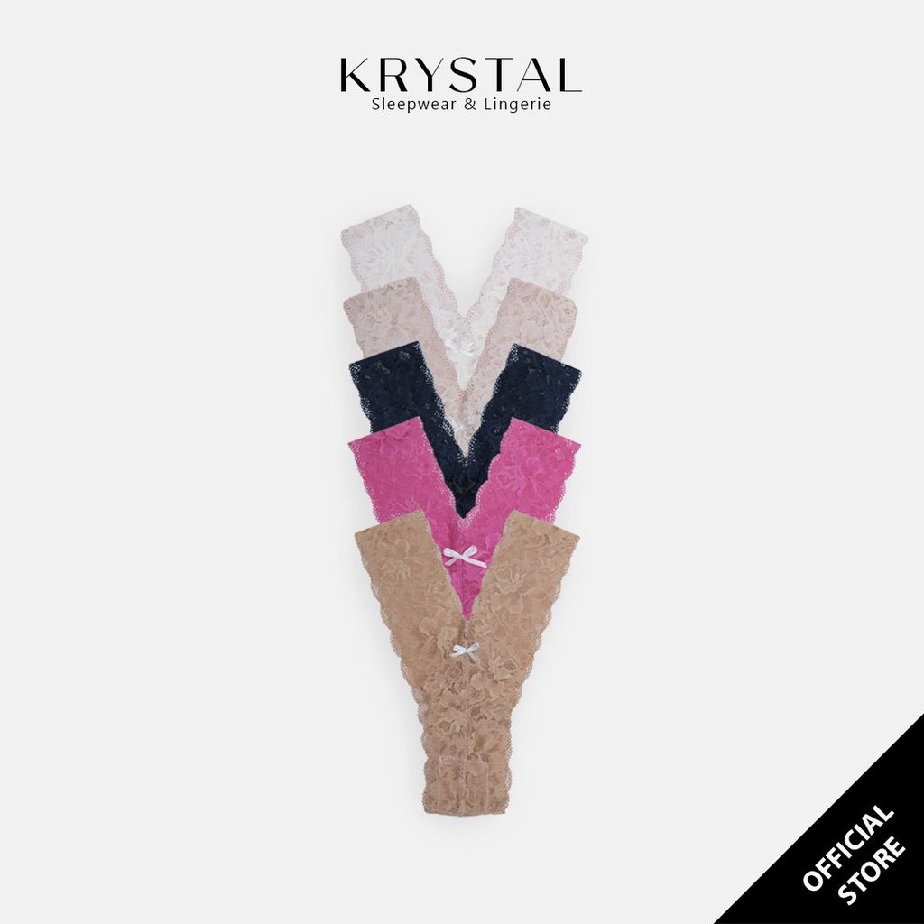Combo 5 quần lót ren lọt khe chữ Y KRYSTAL KQYC5-02
