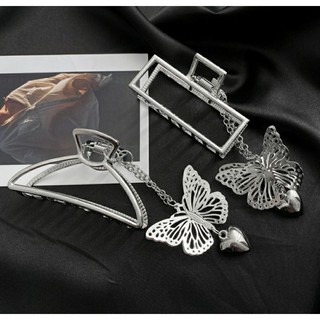 Kẹp Tóc Kim Loại Phối Xích Butterfly