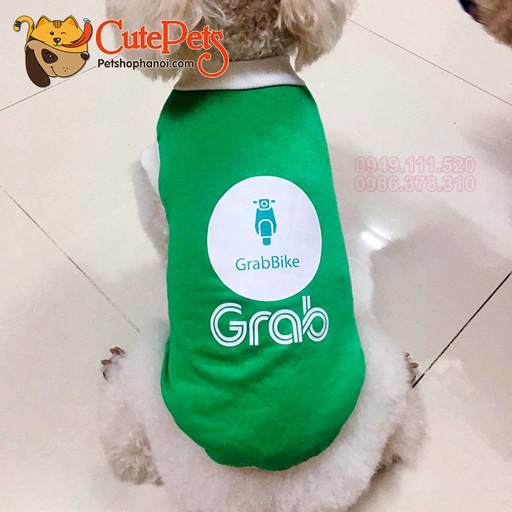 Áo đồng phục giao hàng Grab dành cho chó mèo - CutePets