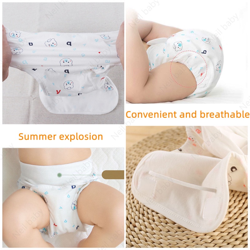 Thiết kế Velcro Tã vải cotton có thể giặt tái sử dụng tiện dụng cho bé sơ sinhTã vải cotton có thể giặt tái sử dụng tiện dụng cho bé sơ sinh Quần đóng bỉm sơ sinh an toàn thoáng khí điều chỉnh được sử dụng nhiều lần