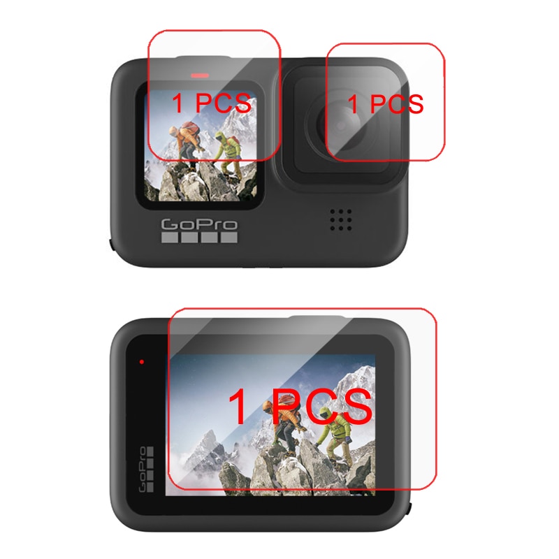 Kính Cường Lực Bảo Vệ Camera 3 Trong 1 Cho Gopro Hero 9