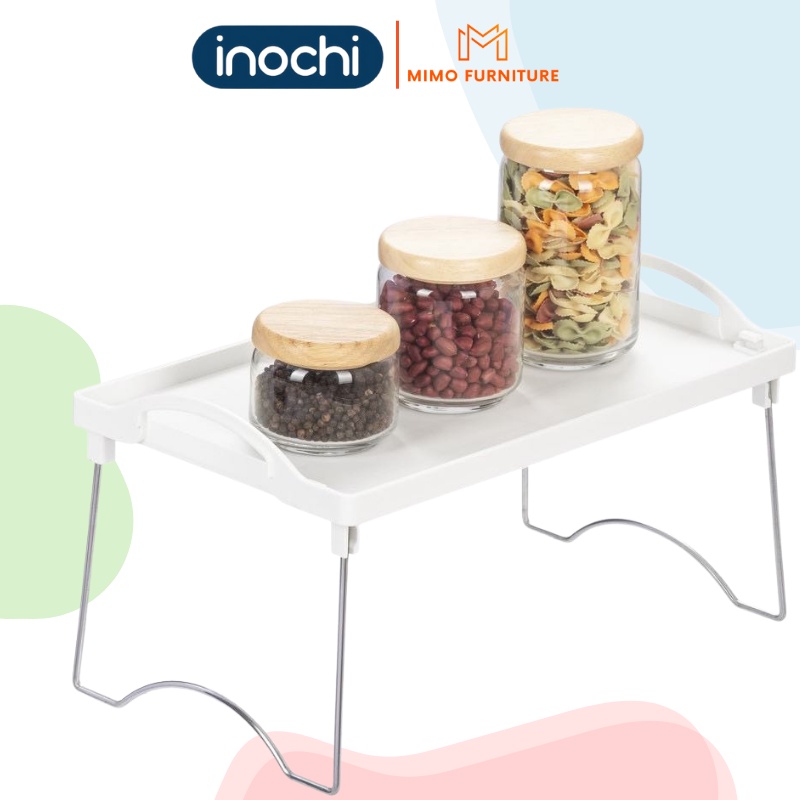 Kệ Gấp Đa Năng INOCHI Thiết Kế Chân Gập Chắc Chắn Chịu Lực Tốt, Dùng Đựng Đồ Nhà Bếp Phòng Ăn Tiện Lợi