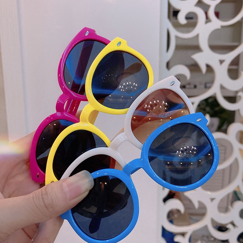 Kính Mát Gọng Vuông Màu Đen Chống Tia UV Thời Trang Mùa Hè Cho Bé 2-10 Tuổi