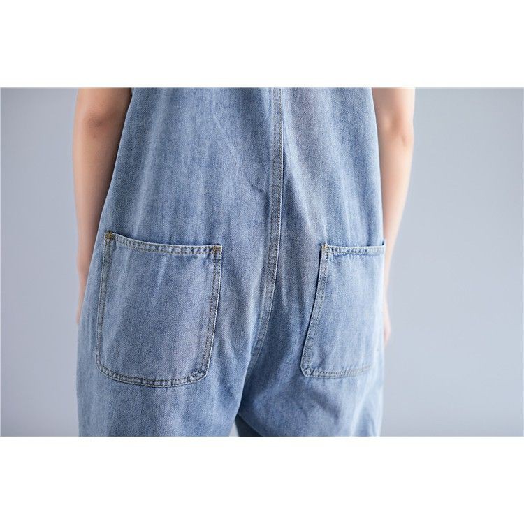 [ORDER] Quần yếm jean bigsize xanh phối túi ngực cá tính (fit đến 70kg) - Có ảnh thật | BigBuy360 - bigbuy360.vn