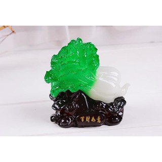 Bắp cải phong thủy - chất liệu đá - 10cm x 11cm x 5cm
