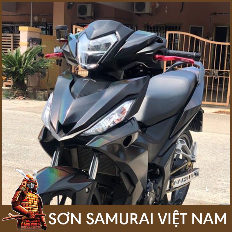 Sơn Samurai màu hologram HG77 hiệu ứng 7 màu chính hãng, sơn xịt dàn áo xe máy chịu nhiệt, chống nứt nẻ, kháng xăng