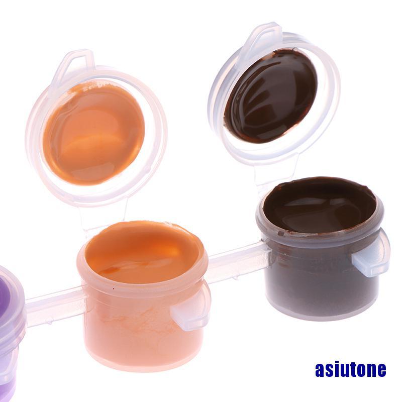 (asiutone)Acrylic Paint Set For Paint  Clothing Textile Fabric Hand Painted Wall Plaster