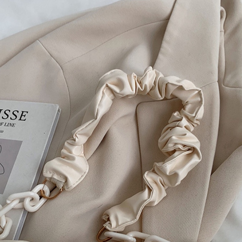 Túi Xách Da PU Kẹp Nách Phối Dây Xích Thời Trang Cho Nữ