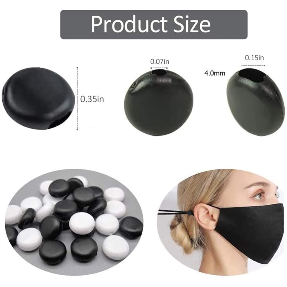 50 Nút cố định điều chỉnh dây đeo khẩu đa năng trang bằng silicon PVC