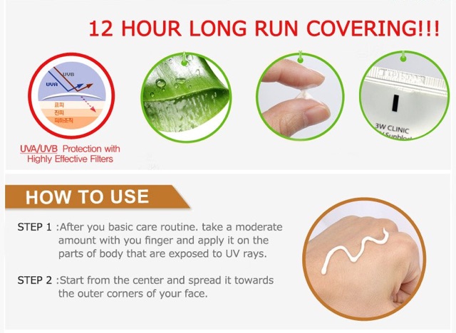 Kem chống nắng 3W CLINIC Intensive UV SPF 50 + Pa+++ 70 ml