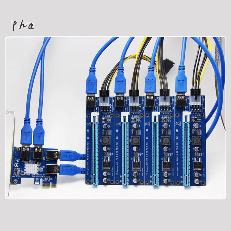 Card Chuyển Đổi Pci 1 Sang 4 Cổng Usb 3.0 Cho Đào Bitcoin