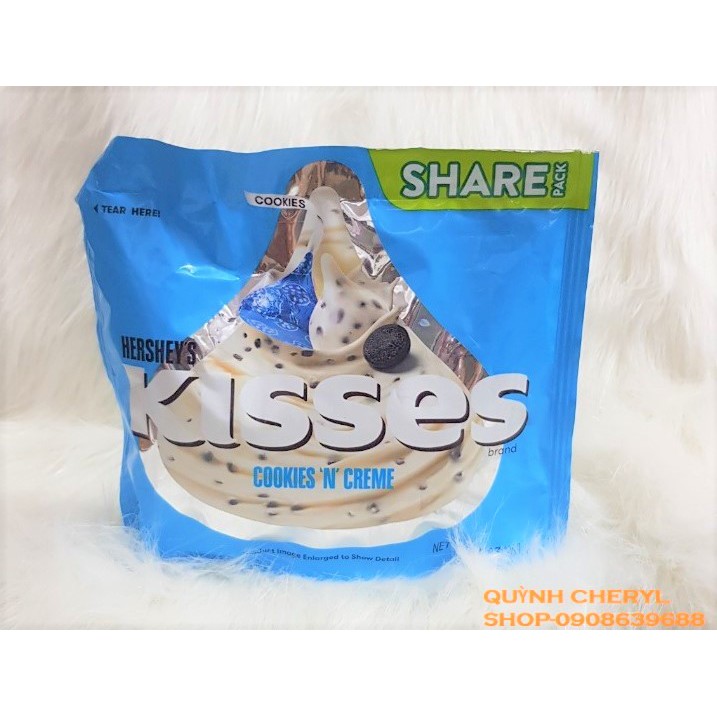 Kẹo Chocolate Hershey's Kisses nhiều hương vị (hạnh nhân, kem sữa, ...(date 2022))