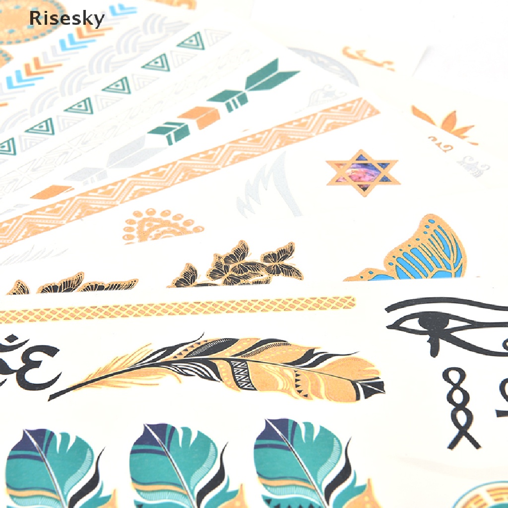 1 Miếng Dán Hình Xăm Màu Vàng Gợi Cảm Chống Thấm Nước Dễ Thương