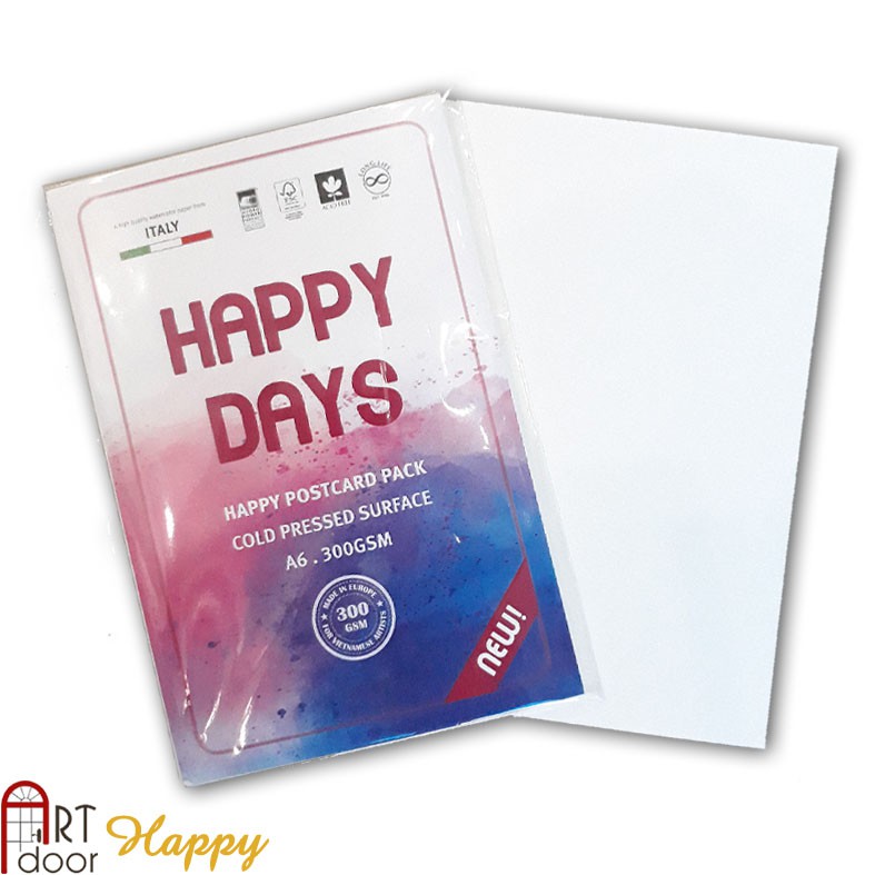 [Mã LIFE10K1504 giảm 10K đơn 20K] [ARTDOOR] Giấy vẽ màu nước HAPPY 300gsm (vân nổi Cold)