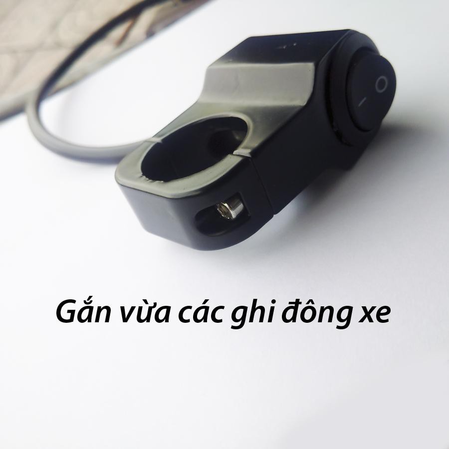 Công tắc CNC Nhôm Gắn Ghi Đông Xe Máy ON OFF Chống Nước NK218