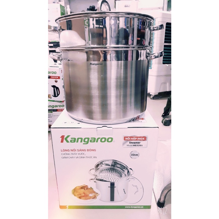 Nồi Hấp inox cao cấp 5 lớp KG32S1 size 32cm kèm ảnh thật và video