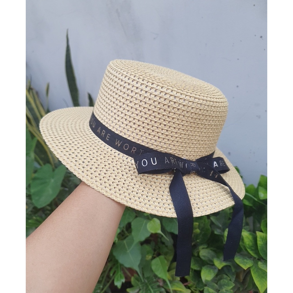 Mũ cói nón bucket chữ M đi biển dã ngoại siêu xinh
