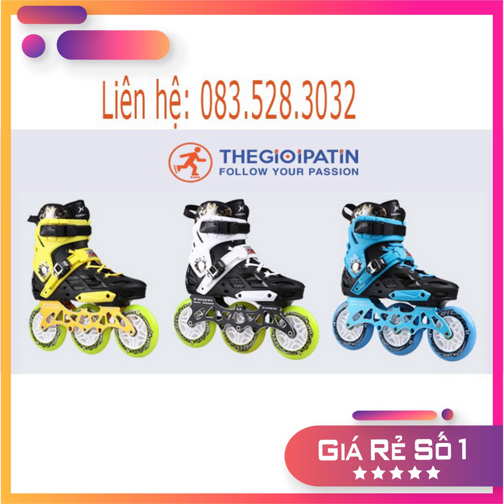 Giày patin người lớn skatewold X8 4 bánh giá rẻ an toàn, giày trượt patin chính hãng cao cấp bánh cao su đặc