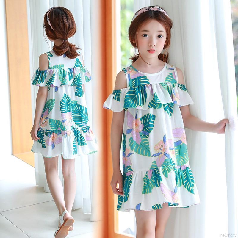 Đầm sát nách hoạ tiết hoa thiết kế ngọt ngào cho bé