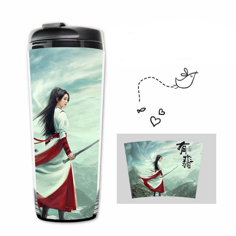 Bình nhựa đựng nước in hình VƯƠNG NHẤT BÁC TRIỆU LỆ DĨNH phim HỮU PHỈ tiện lợi dễ thương xinh xắn