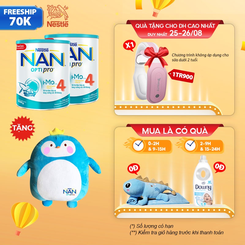 Combo 2 Lon Sữa Bột Nestle NAN Optipro 4 900gr/lon