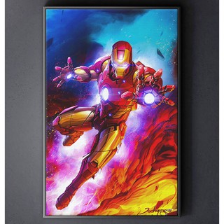 TRANH CANVAS SIÊU ANH HÙNG MARVEL treo tường in theo yêu cầu - người sắt IRON MAN 4