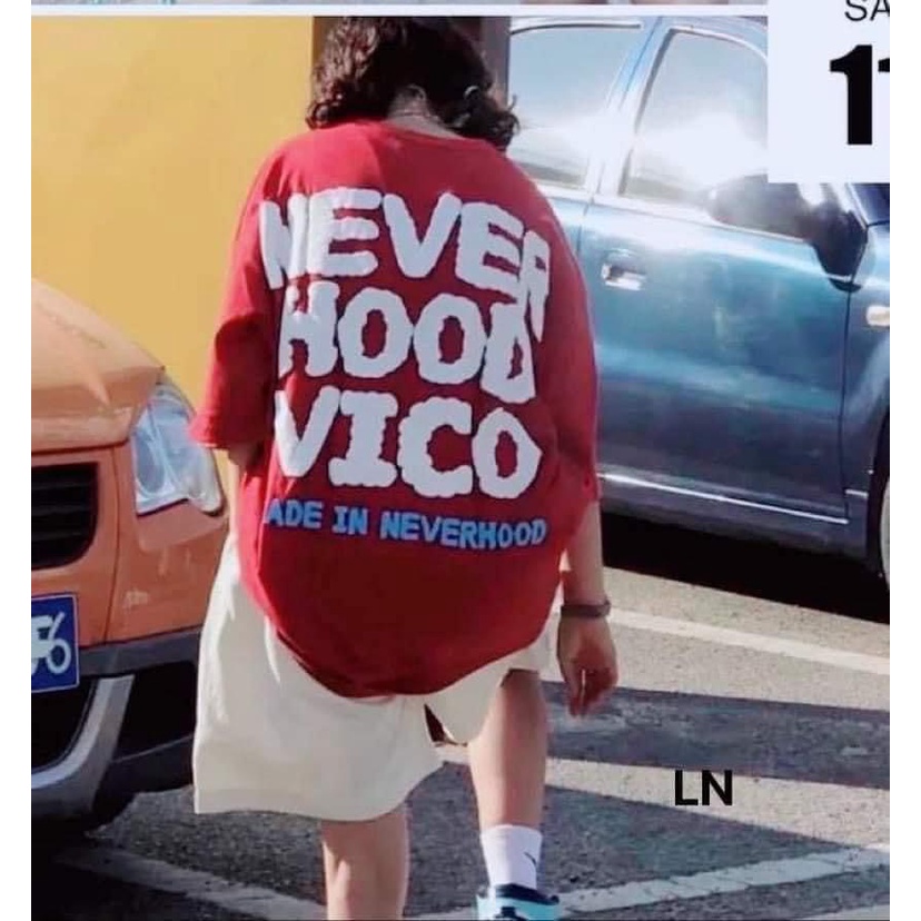 Set bộ áo thun tay lỡ dáng rộng in chữ NEVER kèm quần đùi dáng rộng unisex nam nữ mặc được ZADOLA