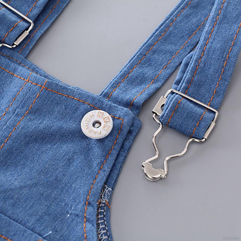 Set áo tay ngắn quần yếm denim xinh xắn cho bé trai