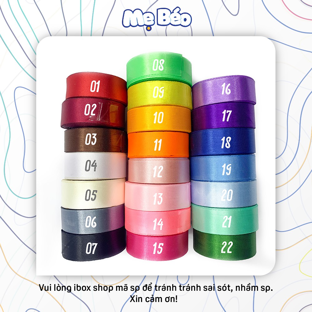 Ruy băng lụa Việt Nam 20mm - Cuộn ~16m