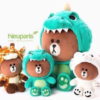 Gối mền3 trong 1 Dino Brown hàng loại 1, nỉ nhung rất mịn, gấu bông kèm mền Line Friends
