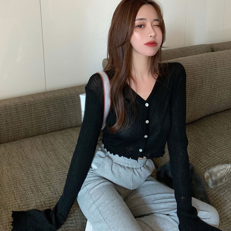 Áo Khoác Cardigan Tay Dài Cổ Chữ V Chống Nắng Thời Trang Cho Nữ | BigBuy360 - bigbuy360.vn