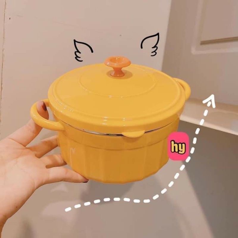 BÁT ĂN MÌ 3 LỚP CÁCH NHIỆT XỊN SÒ CÓ NẮP ĐẬY