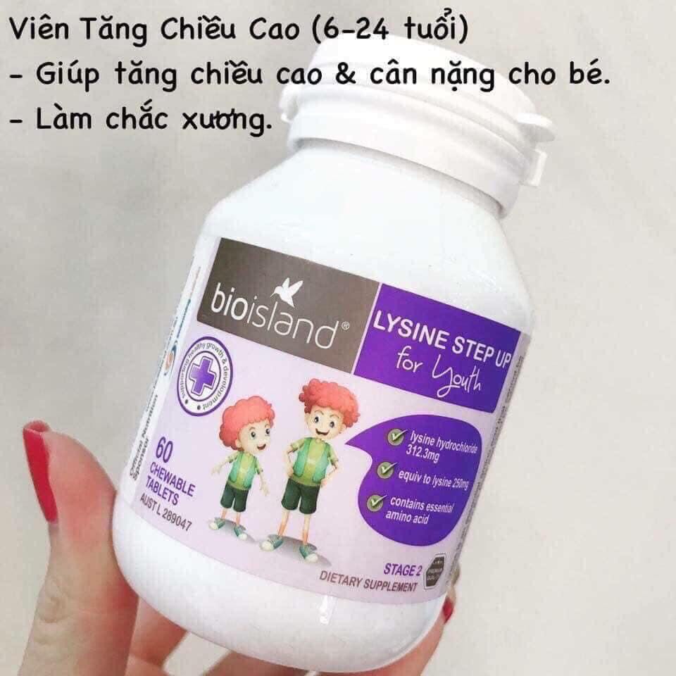 Lysine tăng chiều cao cho bé Bio Island