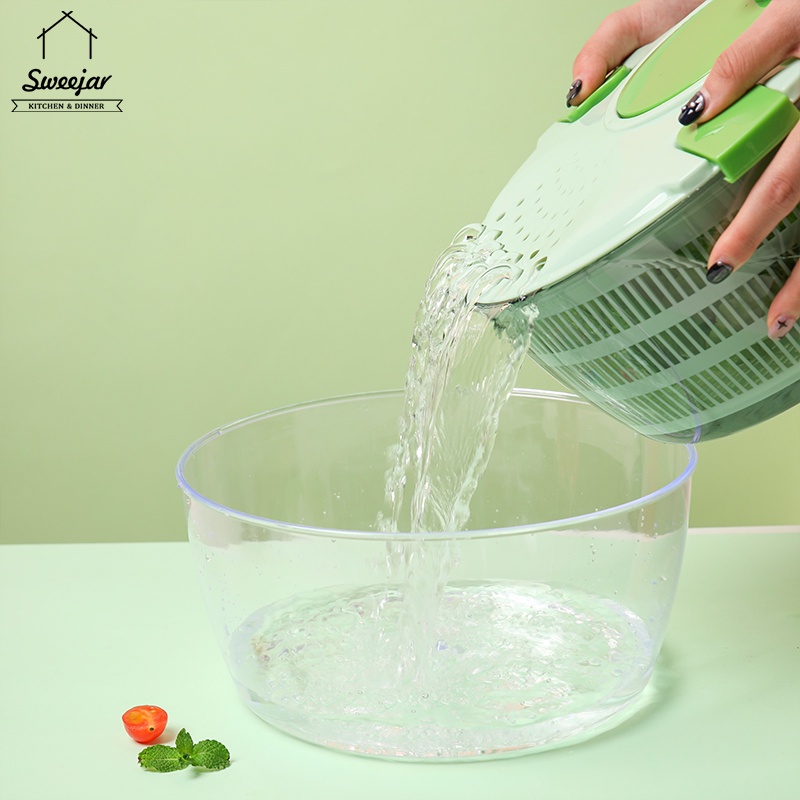 Rổ SWEEJAR rửa rau củ quả salad hai lớp bằng PP dung tích 4l