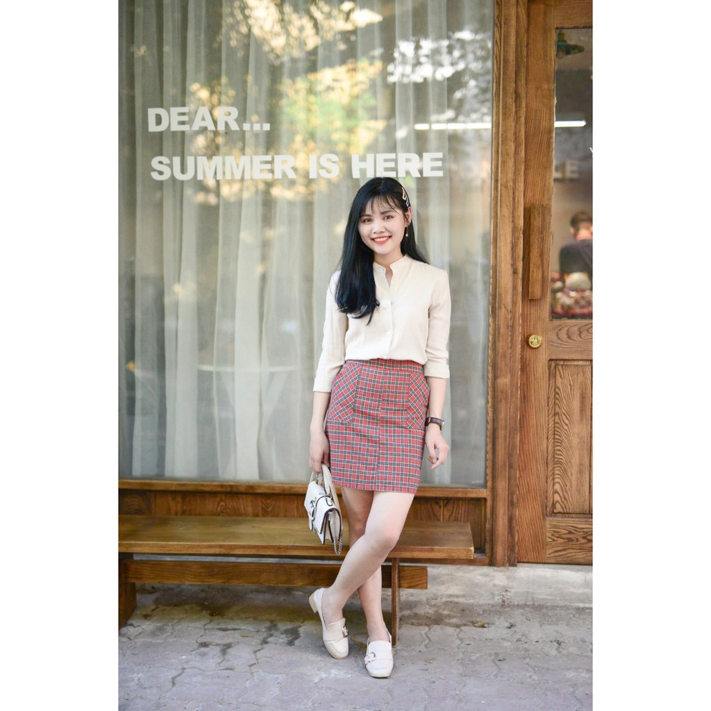 [Mã FAGREAT55 giảm tới 50K đơn 250K] Chân váy chữ A 2 túi vuông | BigBuy360 - bigbuy360.vn