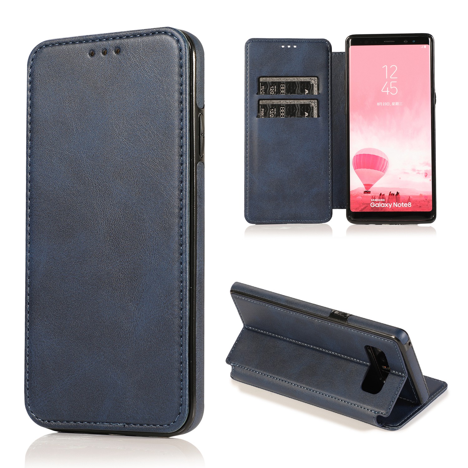 Bao Da Nắp Gập Từ Tính Có Ngăn Đựng Thẻ Cho Samsung Note8 / Note9 / Note10 / Note 10 Plus / Note 20 / Note 20