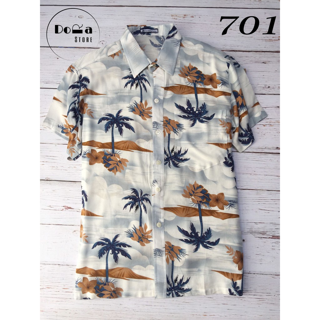 [Mua 2 giảm 10k] Áo Sơ Mi Nam Hoa Văn Trẻ Trung Mặc Du Lịch Tết Vải Lanh Mát Mẻ | BigBuy360 - bigbuy360.vn