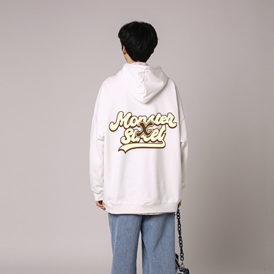 Áo hoodie nỉ bông Monster X Street Signature Bowling nam nữ form rộng thu đông Local Brand