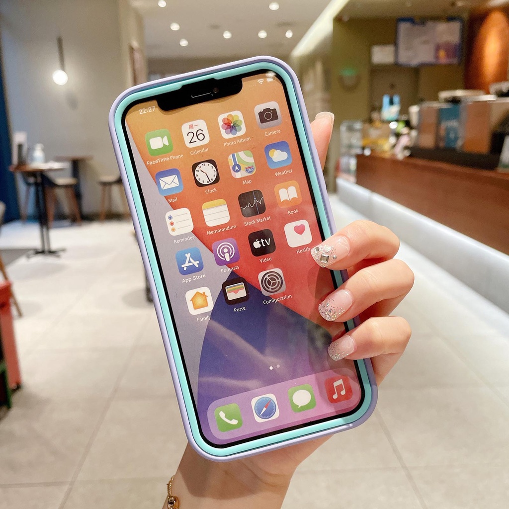 Hoạt Hình Ốp Điện Thoại Hình Quái Vật Một Mắt Xanh Dương Cho iphone 14 13 11 xs max 12 pro max xr 7 8 6 plus se2 se3