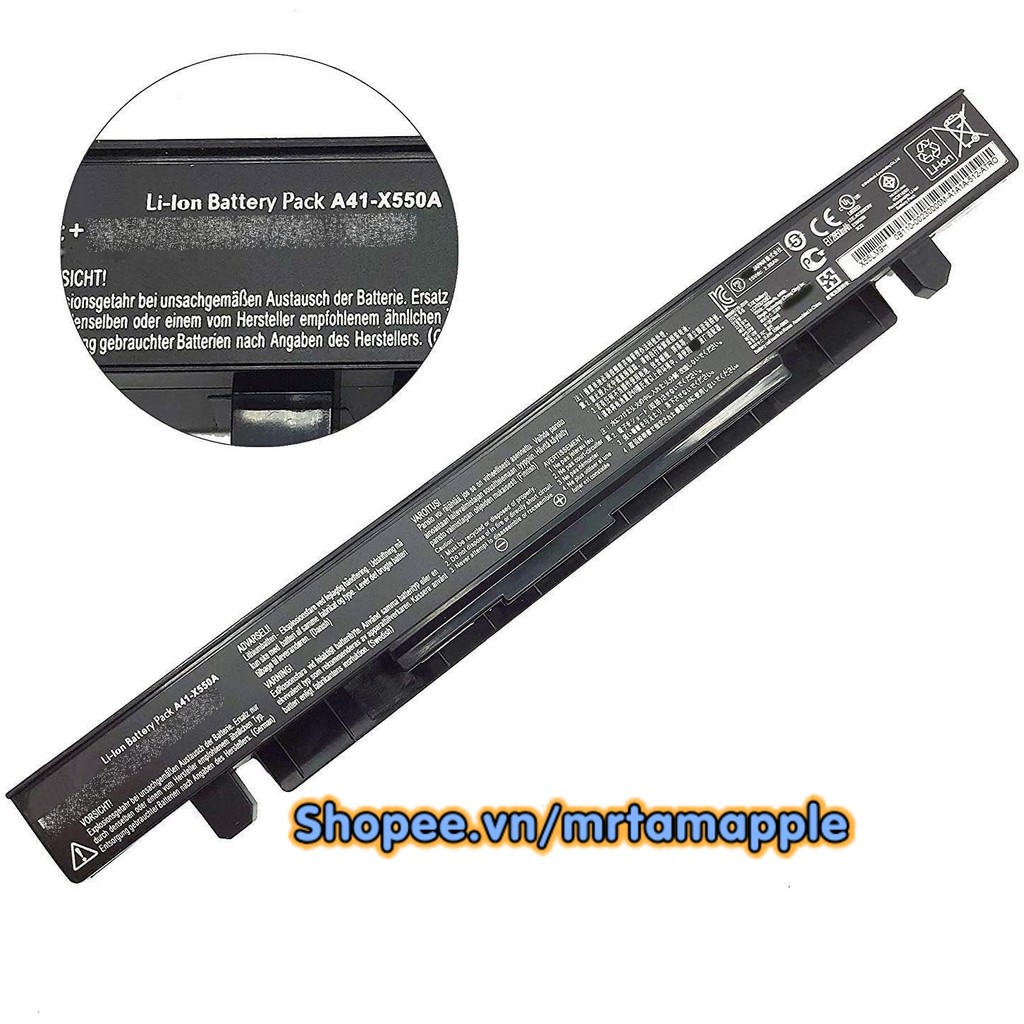 (BATTERY) PIN LAPTOP ASUS X550 (A41-X550) - 4 CELL - A41-X550 A41-X550A X450 X452 X550 X552 R409 R510 P450 P550 K550 F45