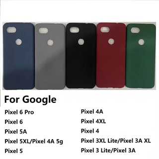 Ốp điện thoại TPU mềm mặt nhám siêu mỏng cho Google Pixel 6 5 5A 4 4A 3 3A XL Pro Lite 5g