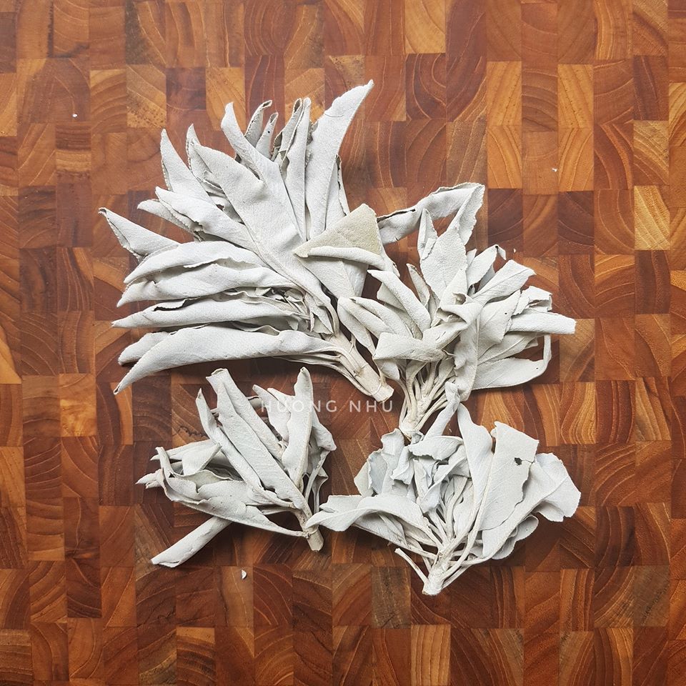 Bó Lá xô thơm trắng, xô xanh, tuyết tùng, bách xù white sage xông nhà thư giãn tinh thần và khử trùng không gian sống