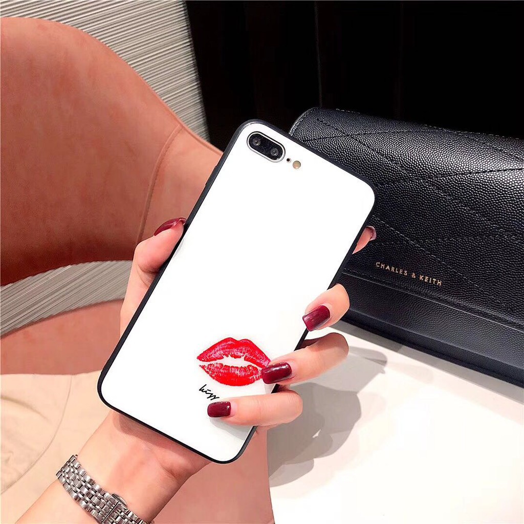 Ốp Lưng iphone Kính Kiss Me dành cho ip 6 đến 14promax - k160