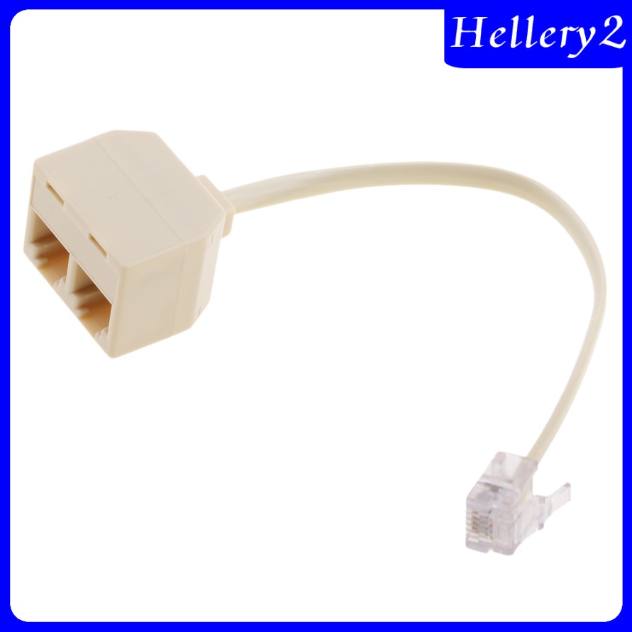 Bộ Chia Rj11 1 Male Sang 2 Female 6p4c Beige