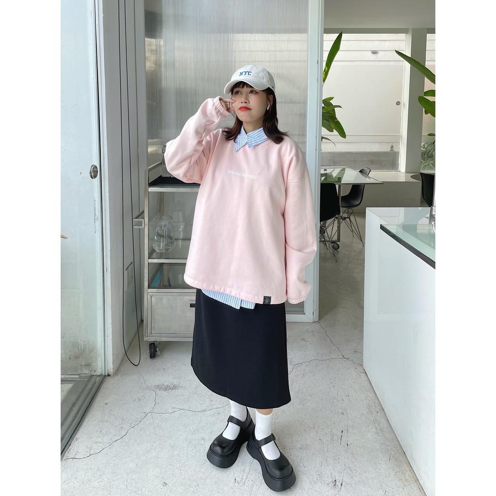 [Mã SKAMCLU7 giảm 10% Tối Đa 50K đơn 0Đ] Áo tay dài - Áo Sweater Phản Quảng Dragonbyboi hồng | BigBuy360 - bigbuy360.vn