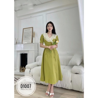 (60-90KG) MINSTORE Bigsize Đầm cổ bèo voan D1007