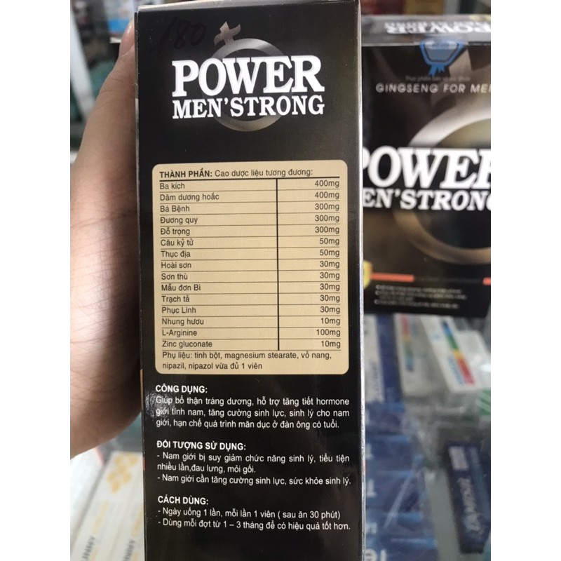 BỔ THẬN POWER MEN’STRONG ( Lọ 30 viên) - GIÚP BỔ THẬN TRÁNG DƯƠNG, GIẢM TIỂU ĐÊM