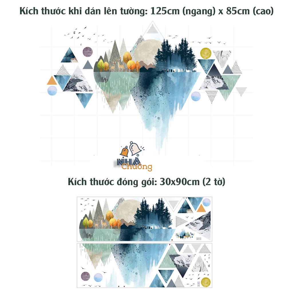 Tranh dán tường Hàn Quốc trang trí phòng khách mẫu Tranh nghệ thuật C71